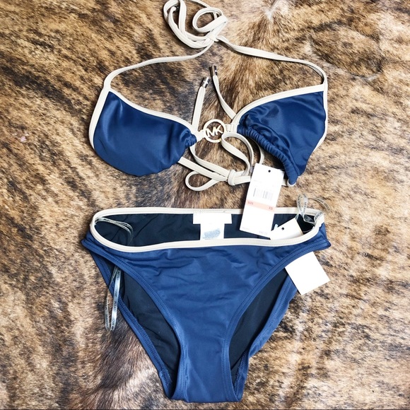 Michael Kors Other - Micheal Kors indigo 2pcs bikini Set xs NEW